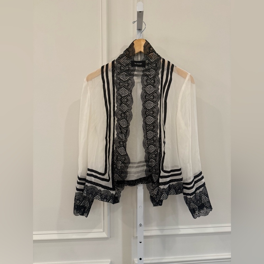 The Kooples Crepe Jacket 100% Silk - Picture 5 of 9
